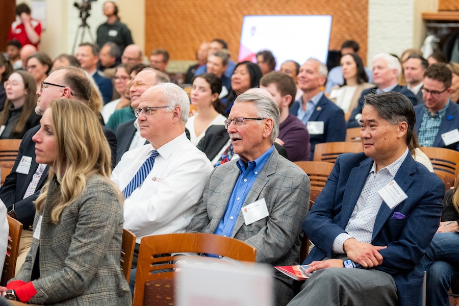 Audience members at the awards ceremony