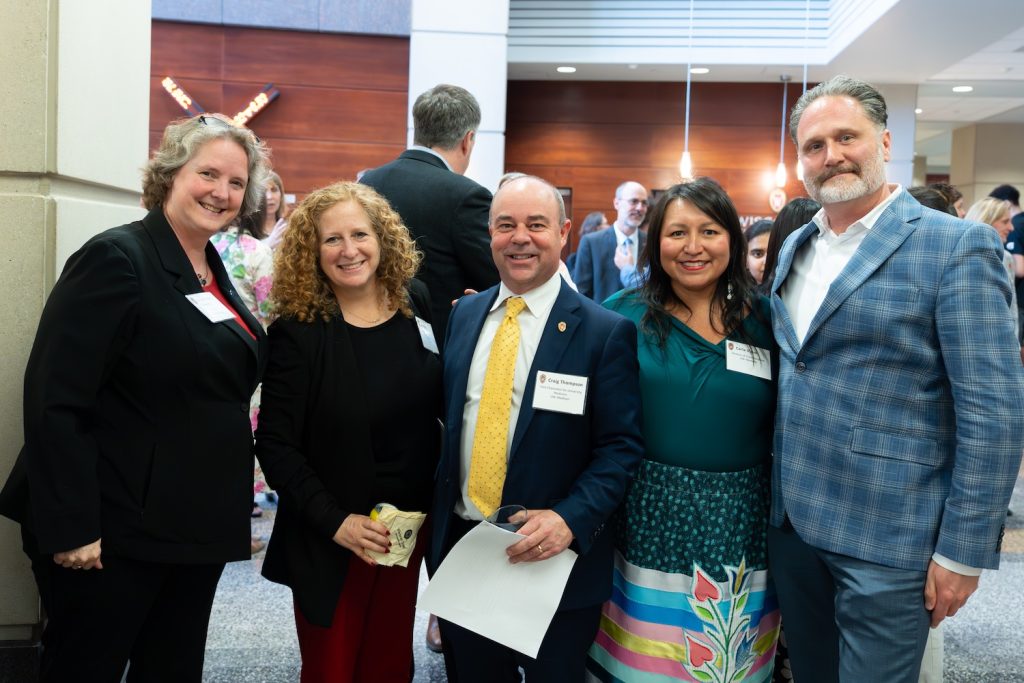 Jennifer Mnookin with Vice Chancellor of University Relations, Craig Thompson, Madison mayor, Satya Rhodes-Conway