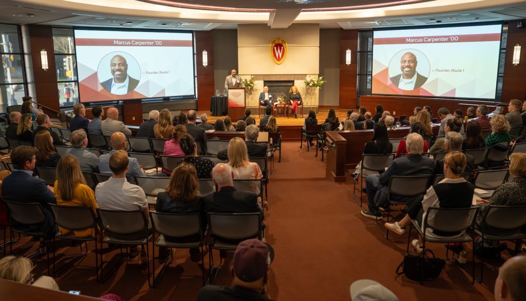 Auditorium filled with people at the Entrepreneurial Awards